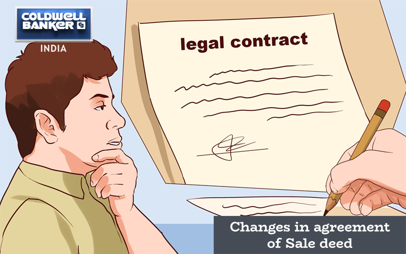 Changes in agreement of Sale Deed